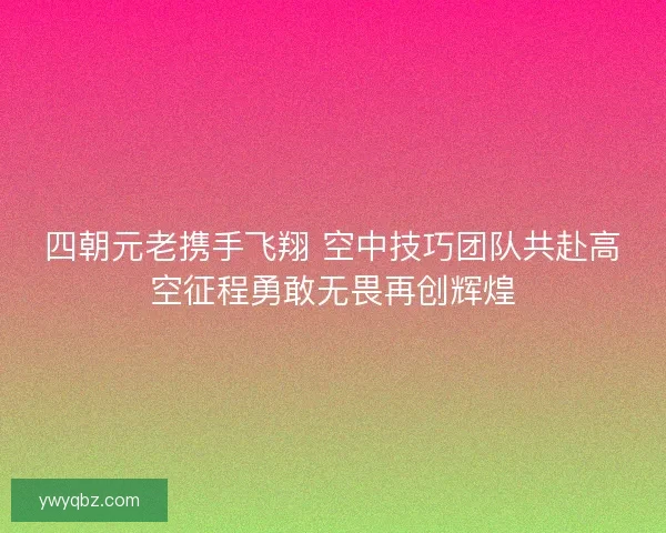 四朝元老携手飞翔 空中技巧团队共赴高空征程勇敢无畏再创辉煌
